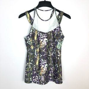 Lululemon Running in the City Mesh Tank Top Floral
